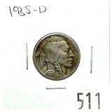 1935-D Buffalo nickel