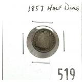 1857 half dime