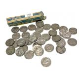 x40- Buffalo nickels, mixed dates, -x40 nickels.
