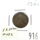 1910-S Lincoln cent