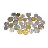 Lot of world coins with silver, 31 pcs.
