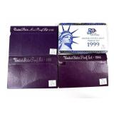 x4- Proof sets 1984-1999, -x4 sets, Sold by the