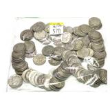 x100- Dimes, 90% silver, -x100 dimes, Sold by