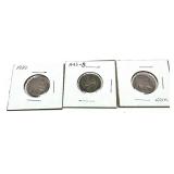 Lot of nickels with silver, 3 pcs.