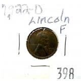 1922-D Lincoln cent