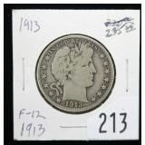 1913 Barber half dollar