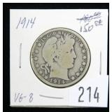 1914 Barber half dollar