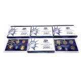 x4- Proof sets: 3- 2000, 2002, -x4 sets, Sold by