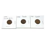Lot of Canadian single cents, 3 pcs.