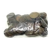 Lot of British pennies, 91 pcs.