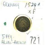 1929 German 5 pfennigs