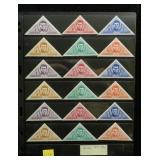 Jordan 457-462, JFK Mint sets, 4 perforated,