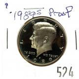 1989-S half dollar Proof