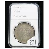 1889-O Morgan dollar, AU