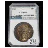 1896 Morgan dollar, PCI slab certified MS-65+