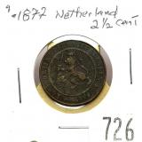 1877 Netherlands 2 1/2 cents