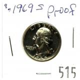 1969-S Proof quarter