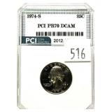 1974-S quarter, PCI slab certified Proof-70