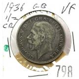 1936 British half crown