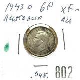 1943 Australian 6 pence