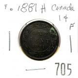 1881 H Canadian large cent