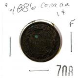 1886 Canadian large cent