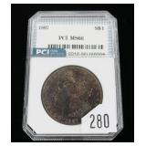 1897 Morgan dollar, PCI slab certified MS-66