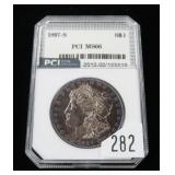 1897-S Morgan dollar, PCI slab certified MS-66