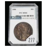 1896 Morgan dollar, PCI slab certified MS-65