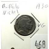 1930 Buffalo nickel