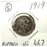1919 Buffalo nickel