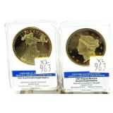 x2- Replica gold coins, -x2 coins, Sold by the