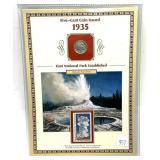 Buffalo nickels and stamp set