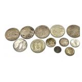 Lot of world silver coins, 12 pcs.