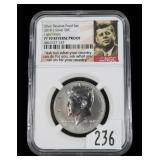 2018-S Silver Kennedy half dollar, NGC slab