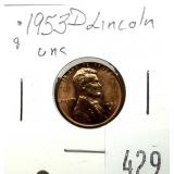 1953-D Lincoln cent