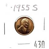 1955-S Lincoln cent