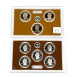 Lot, 2016 Proof dollars and quarter sets