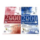 x3- Mint sets 1999-2001, -x3 sets, Sold by the