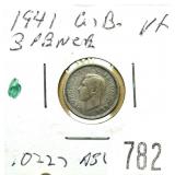 1941 English 3 pence
