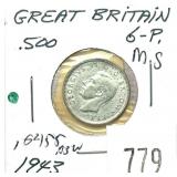 1943 English 6 pence