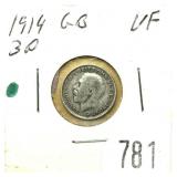 1919 English 3 pence