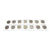 x14- Kennedy half dollars, 40% silver, -x14 half