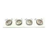 x4- Half dollars, 90% silver, -x4 half dollars