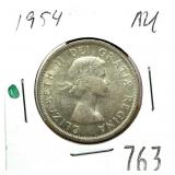 1954 Canadian half dollar