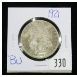 1921 Morgan dollar, BU