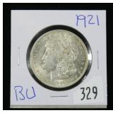 1921 Morgan dollar, BU