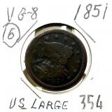 1851 U.S. large cent