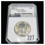 1960-D Franklin half dollar, PCI slab certified