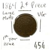 1864 2-cent piece